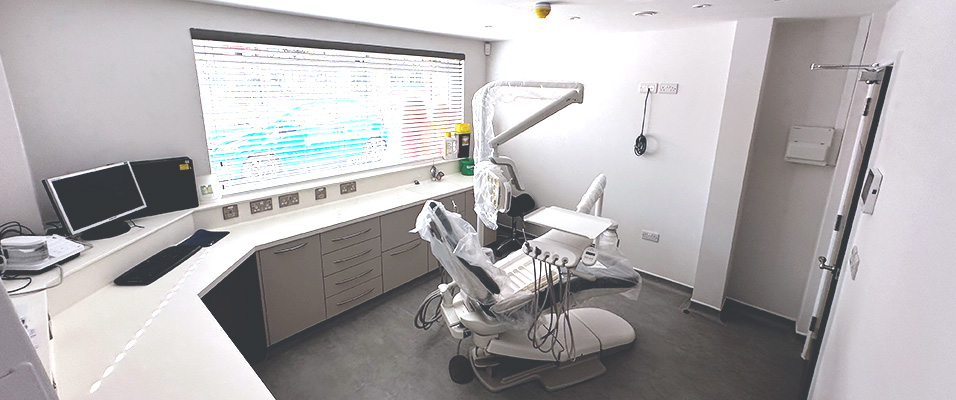 Clean new dentist's office